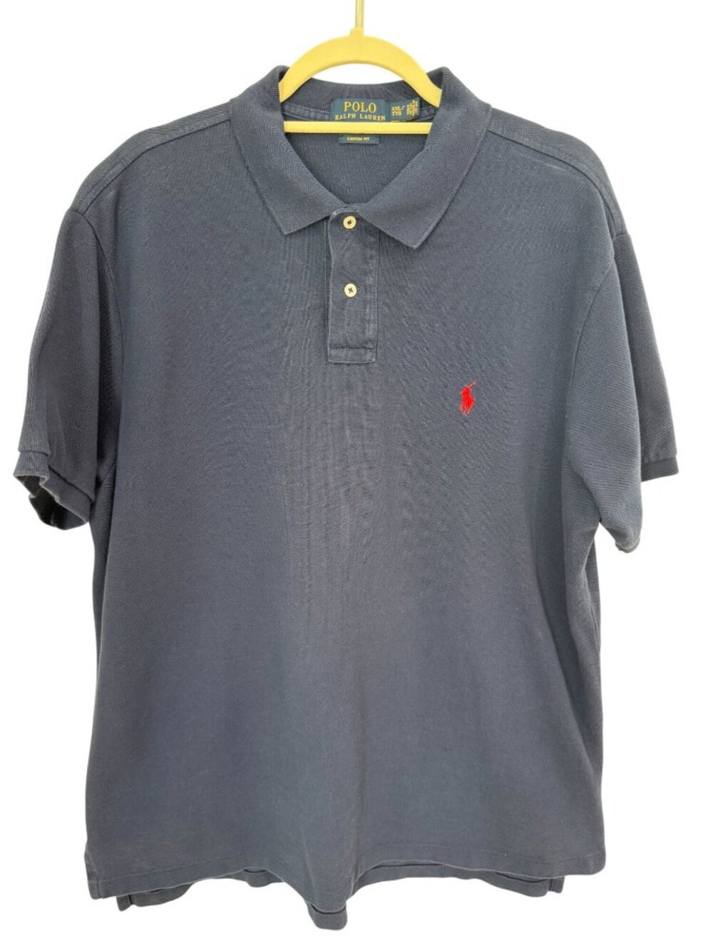 Polo Ralph Lauren Men's XXL Navy Blue Custom Fit Short Sleeve Polo